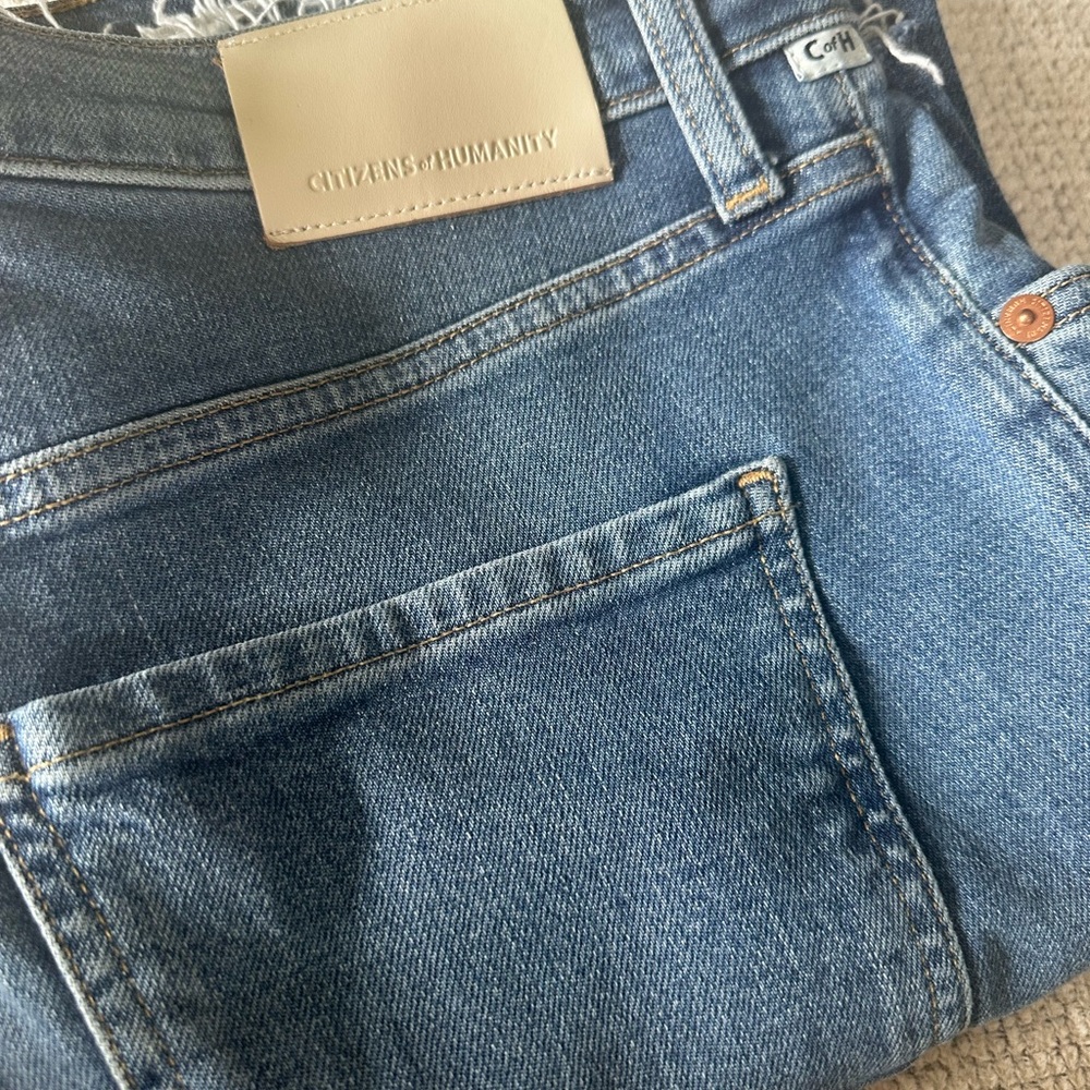 ANTHROPOLOGIE Citizens Of Humanity Florence Blue Ankle Cropped Jeans - Picture 5 of 10